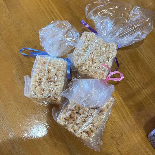 Homemade Rice Crispy Treat.
